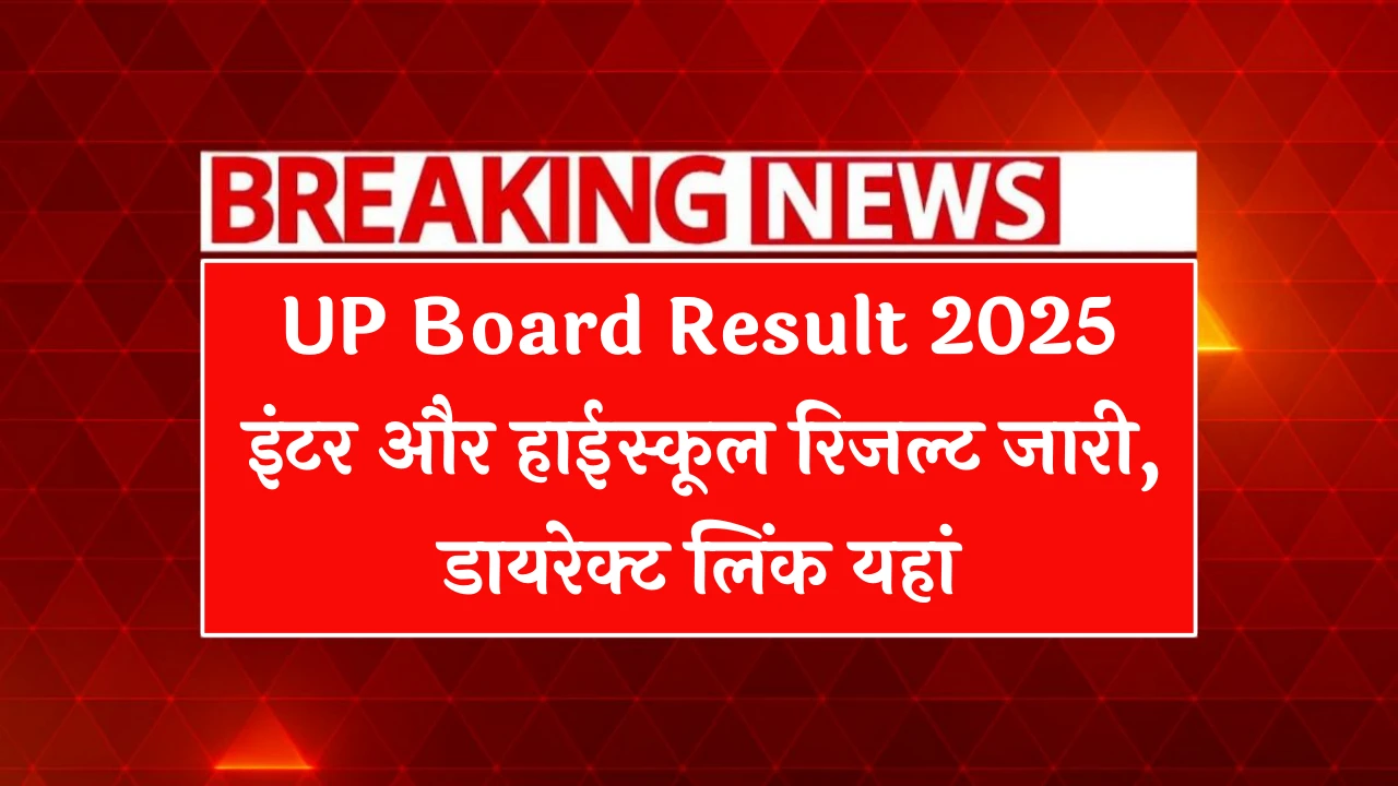 UP Board 10th 12th Result 2025